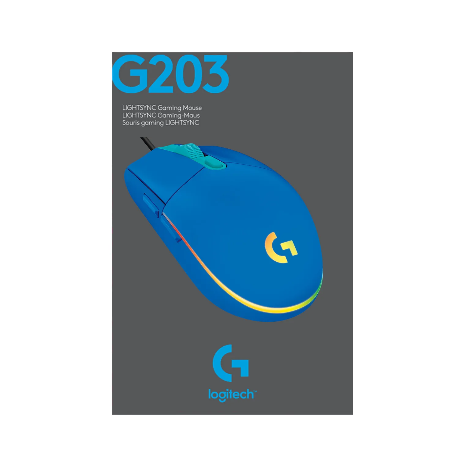 Logitech G203 Lightsync - gaming mouse, Blue
