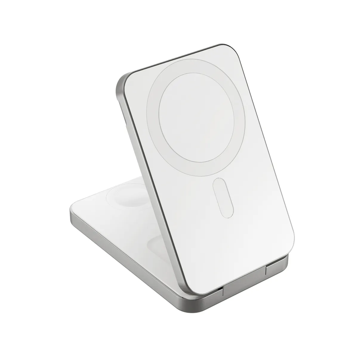 Epico UltraBase 4in1 8000mAh Fold Power Bank  &  Wireless Charging Stand | White | Qi2  &  MagSafe Compatible
