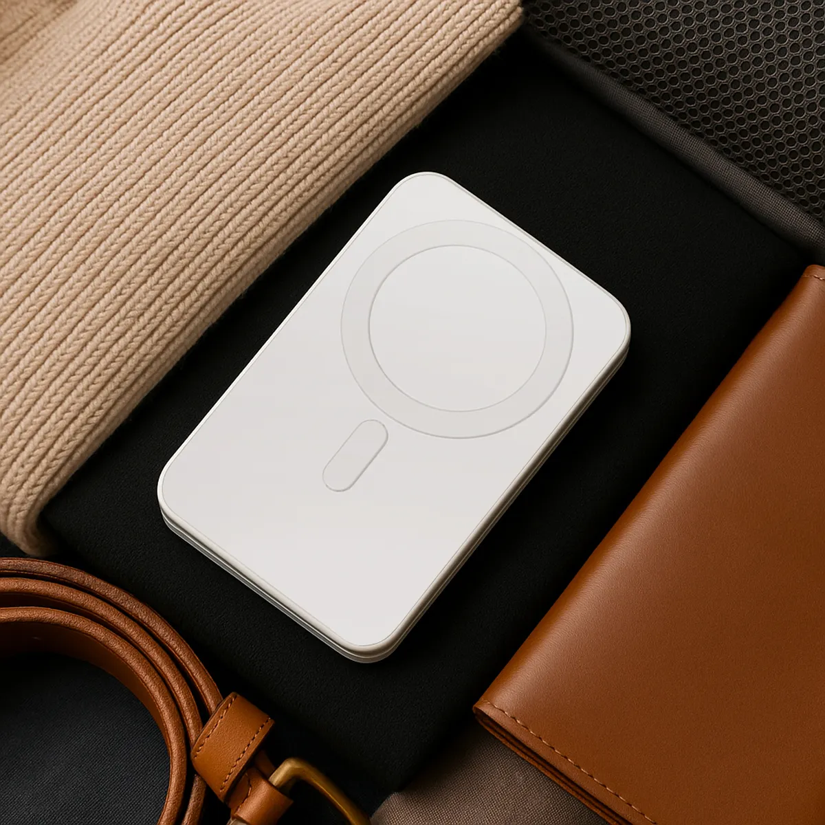 Epico UltraBase 4in1 8000mAh Fold Power Bank  &amp;  Wireless Charging Stand | White | Qi2  &amp;  MagSafe Compatible