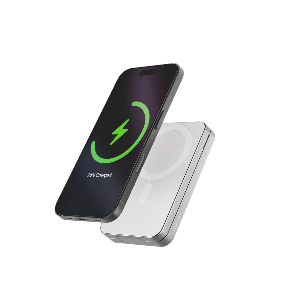 Epico UltraBase 4in1 8000mAh Fold Power Bank  &amp;  Wireless Charging Stand | White | Qi2  &amp;  MagSafe Compatible