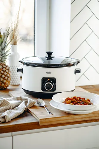 Adler AD 6413W Slowcooker 5,8 Liter 290 Watt Vit
