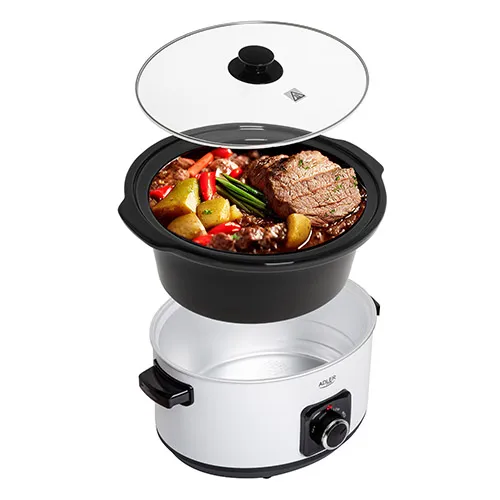 Adler AD 6413W Slowcooker 5,8 Liter 290 Watt Vit