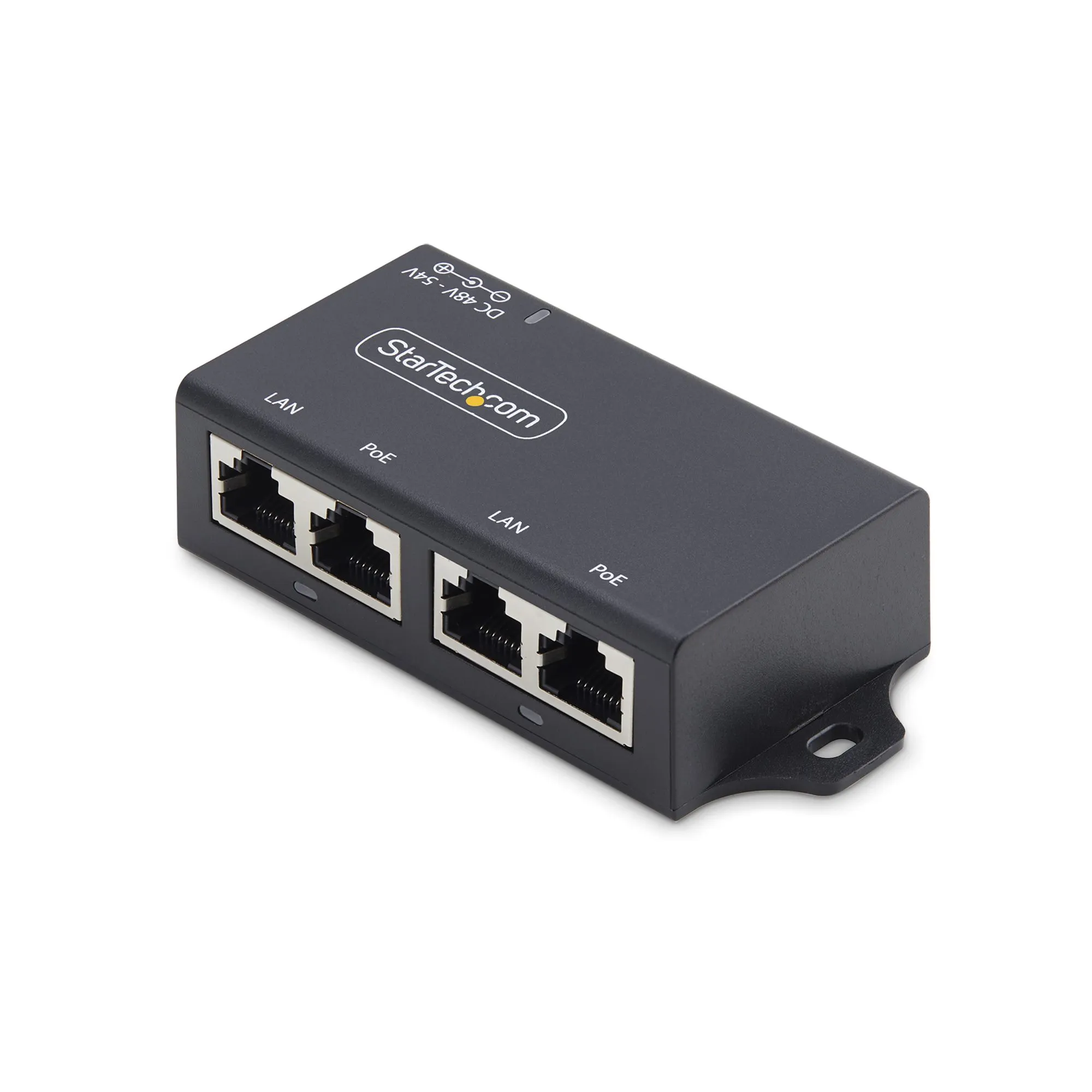 STARTECH.COM 2-Port PoE+ Injector 10/100/1000Mbps PoE/PoE+ 802.3af/at 4x 10/100/1000BASE-T RJ45 30W Wall Mountable