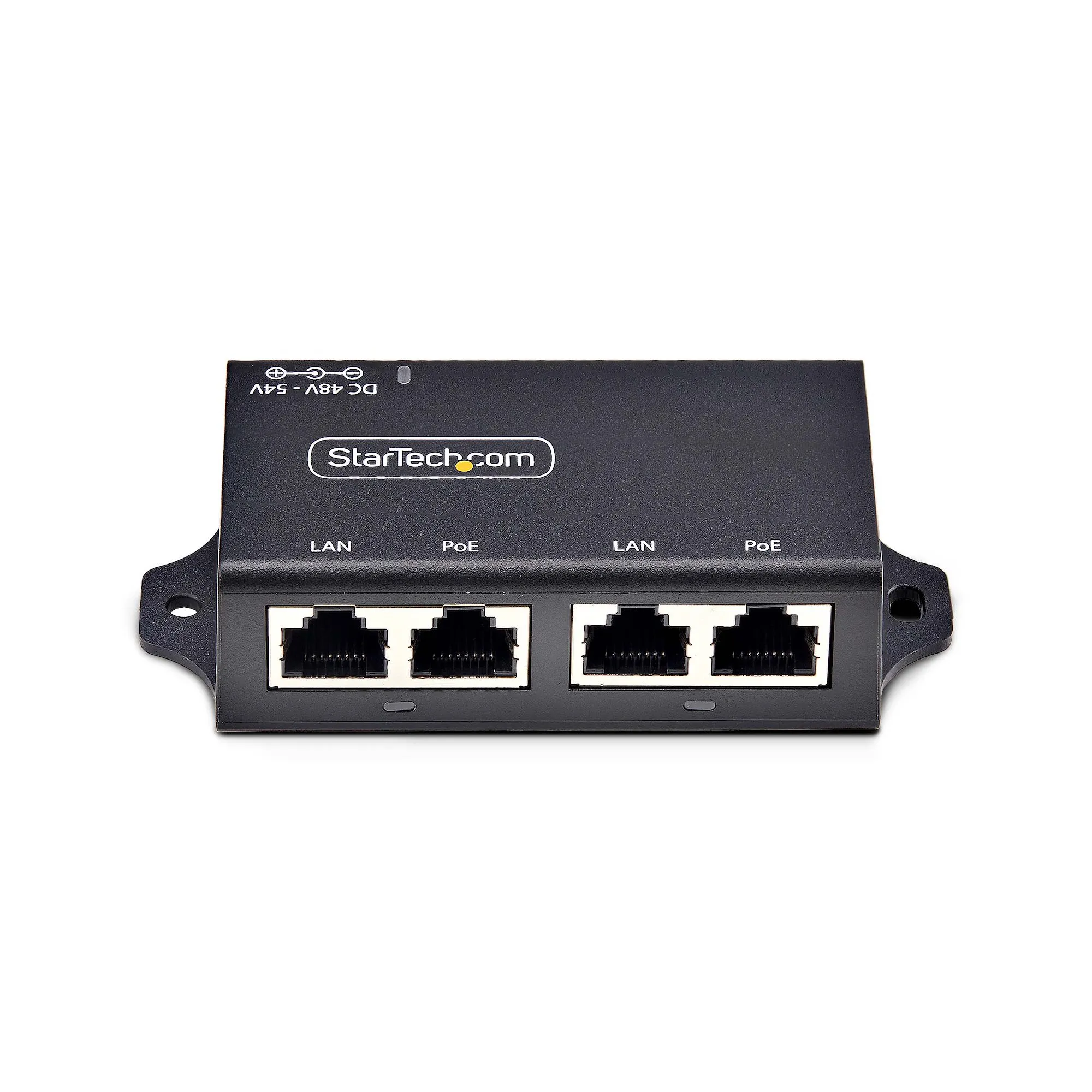STARTECH.COM 2-Port PoE+ Injector 10/100/1000Mbps PoE/PoE+ 802.3af/at 4x 10/100/1000BASE-T RJ45 30W Wall Mountable
