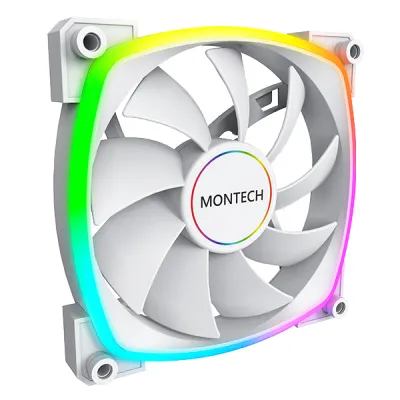 Montech AX140, PWM, ARGB, 140mm - case fan, white
