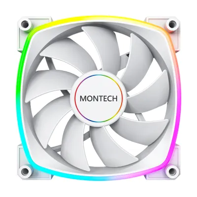 Montech AX140, PWM, ARGB, 140mm - case fan, white
