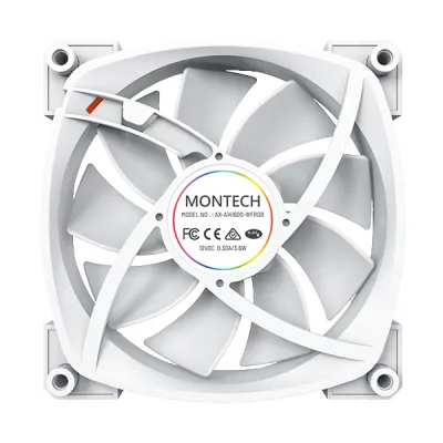 Montech AX140, PWM, ARGB, 140mm - case fan, white