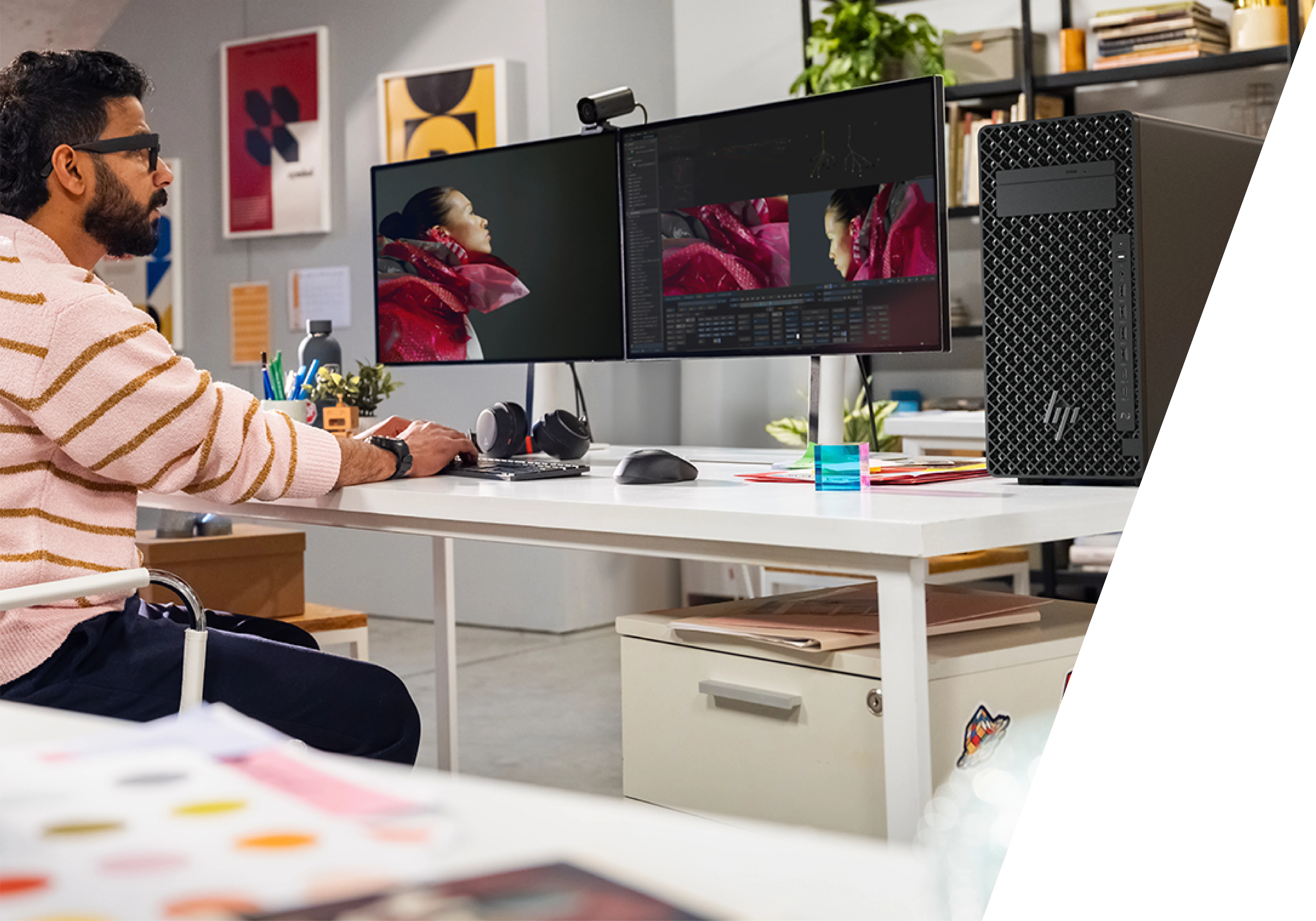HP Z2 TWR G1i. Intel Core Ultra 9 285K, 64 Gt RAM 1 Tt SSD, Windows 11 Pro -tietokone