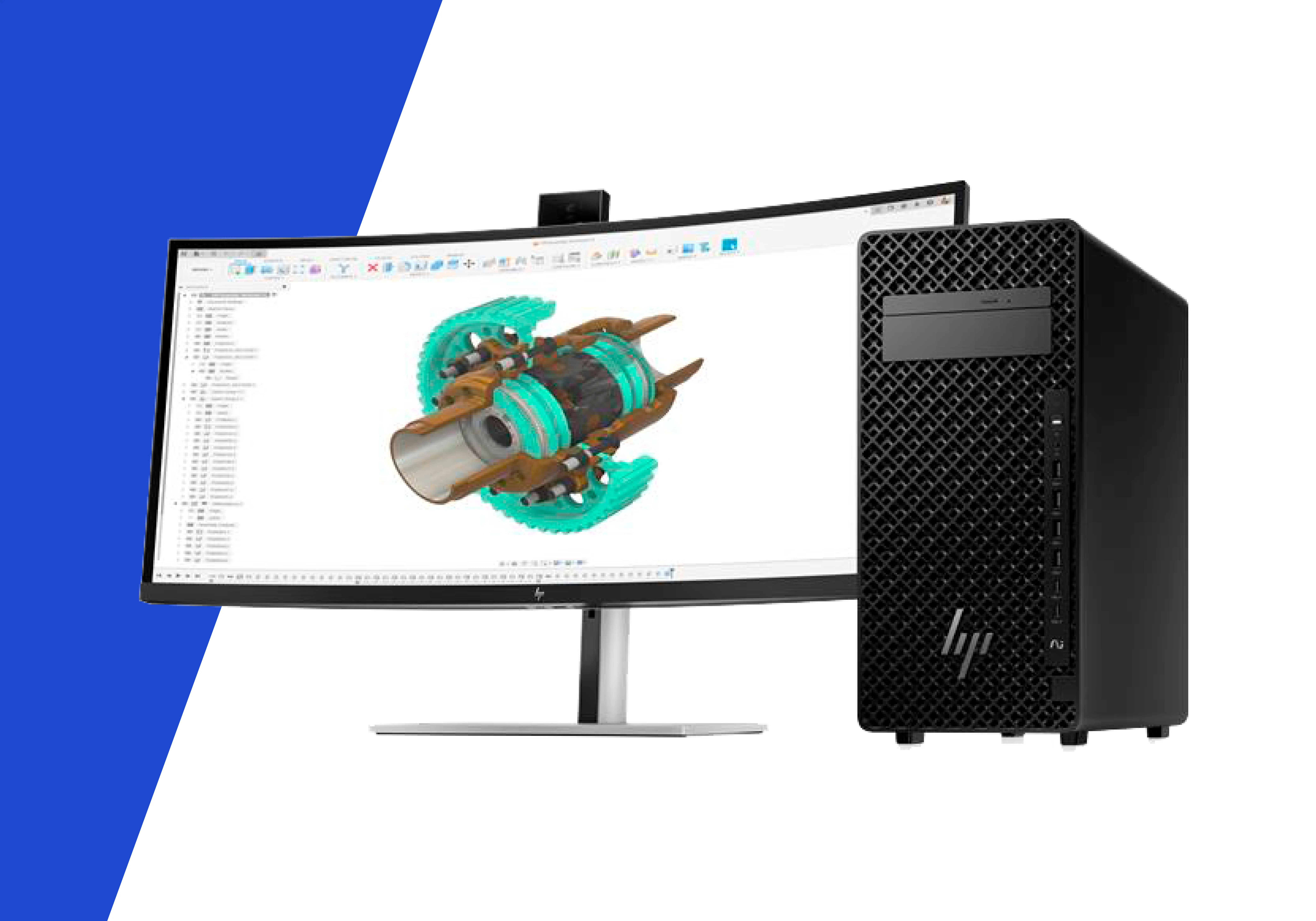 HP Z2 TWR G1i. Intel Core Ultra 9 285K, 64 Gt RAM 1 Tt SSD, Windows 11 Pro -tietokone