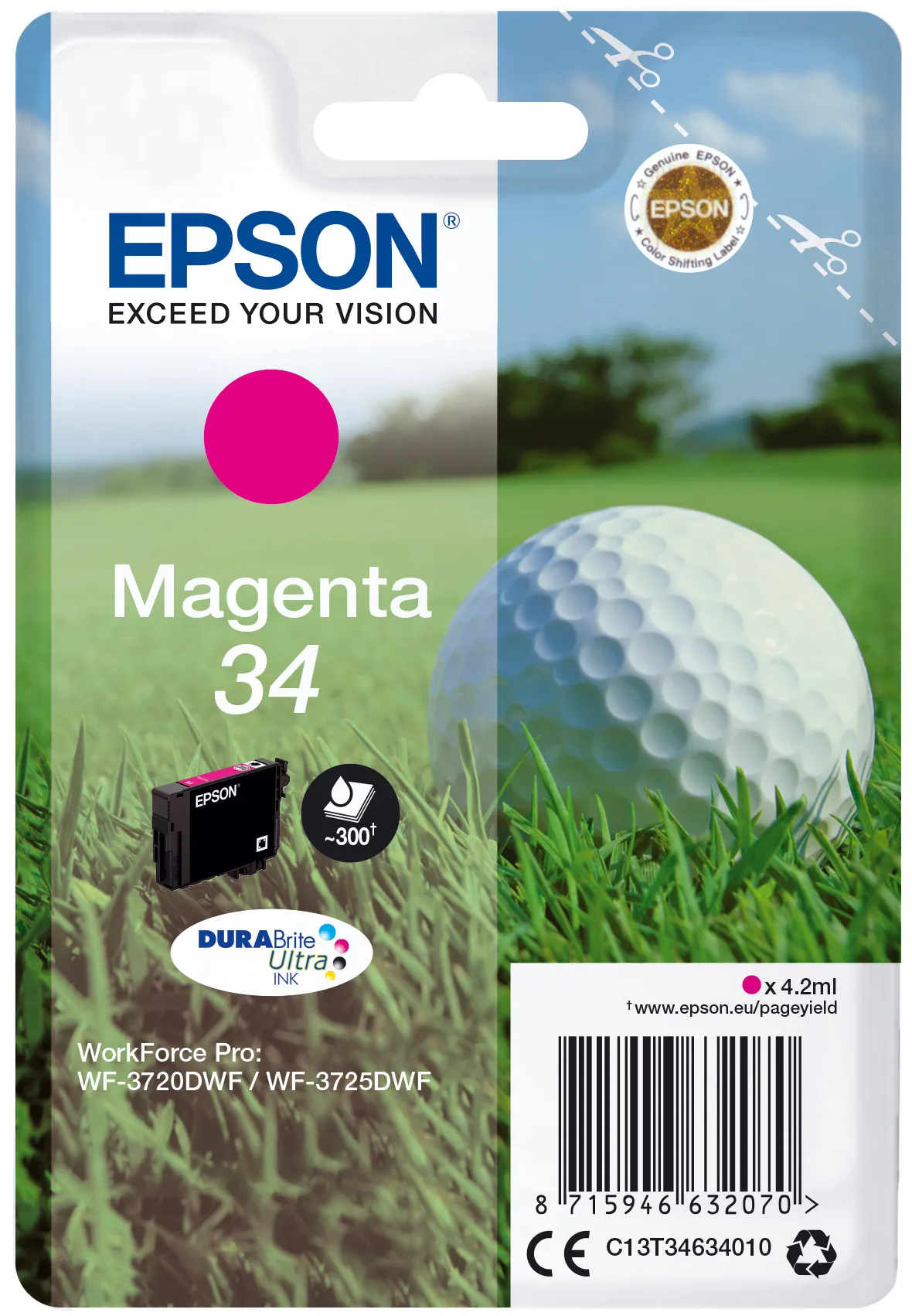 Epson 34 -mustekasetti, 4.2 ml, magenta