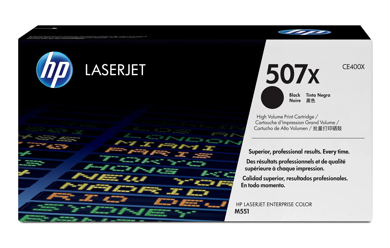 HP 507X High Yield toner cartridge, Black