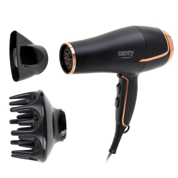 ADLER Camry CR 2255 2000W Hair Dryer, Black/Gold