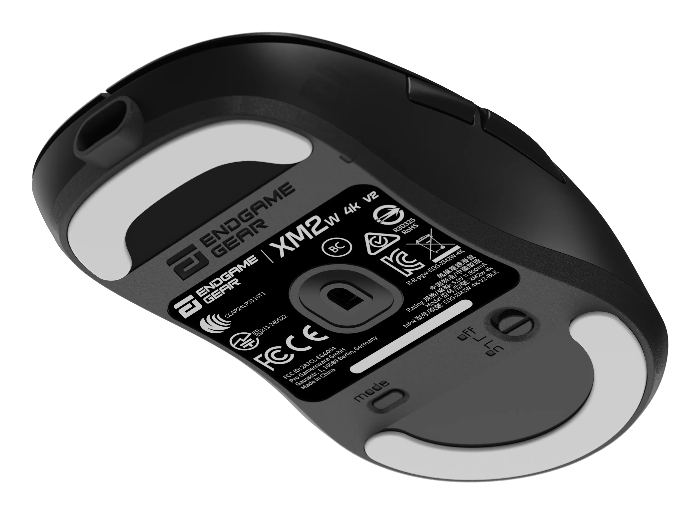 Endgame Gear XM2w 4k v2 tr&aring;dl&ouml;s gamingmus, svart