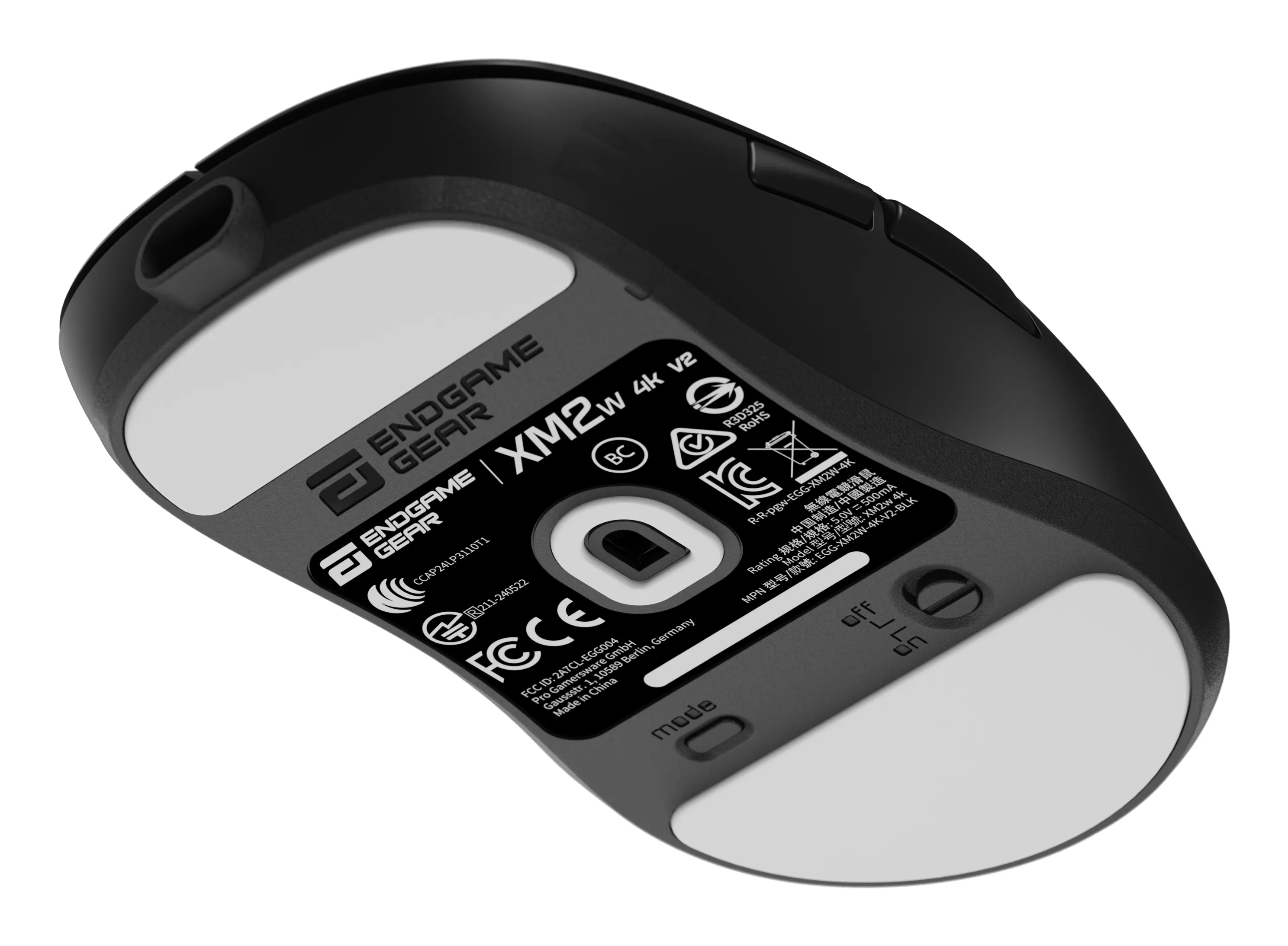 Endgame Gear XM2w 4k v2 tr&aring;dl&ouml;s gamingmus, svart