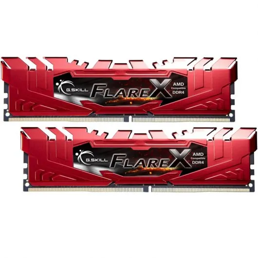G.Skill Flare X AMD 32 Gt (2 x 16 Gt) DDR4 2400 MHz, CL15 -muisti, Punainen