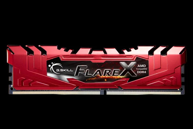 G.Skill Flare X AMD 32 Gt (2 x 16 Gt) DDR4 2400 MHz, CL15 -muisti, Punainen