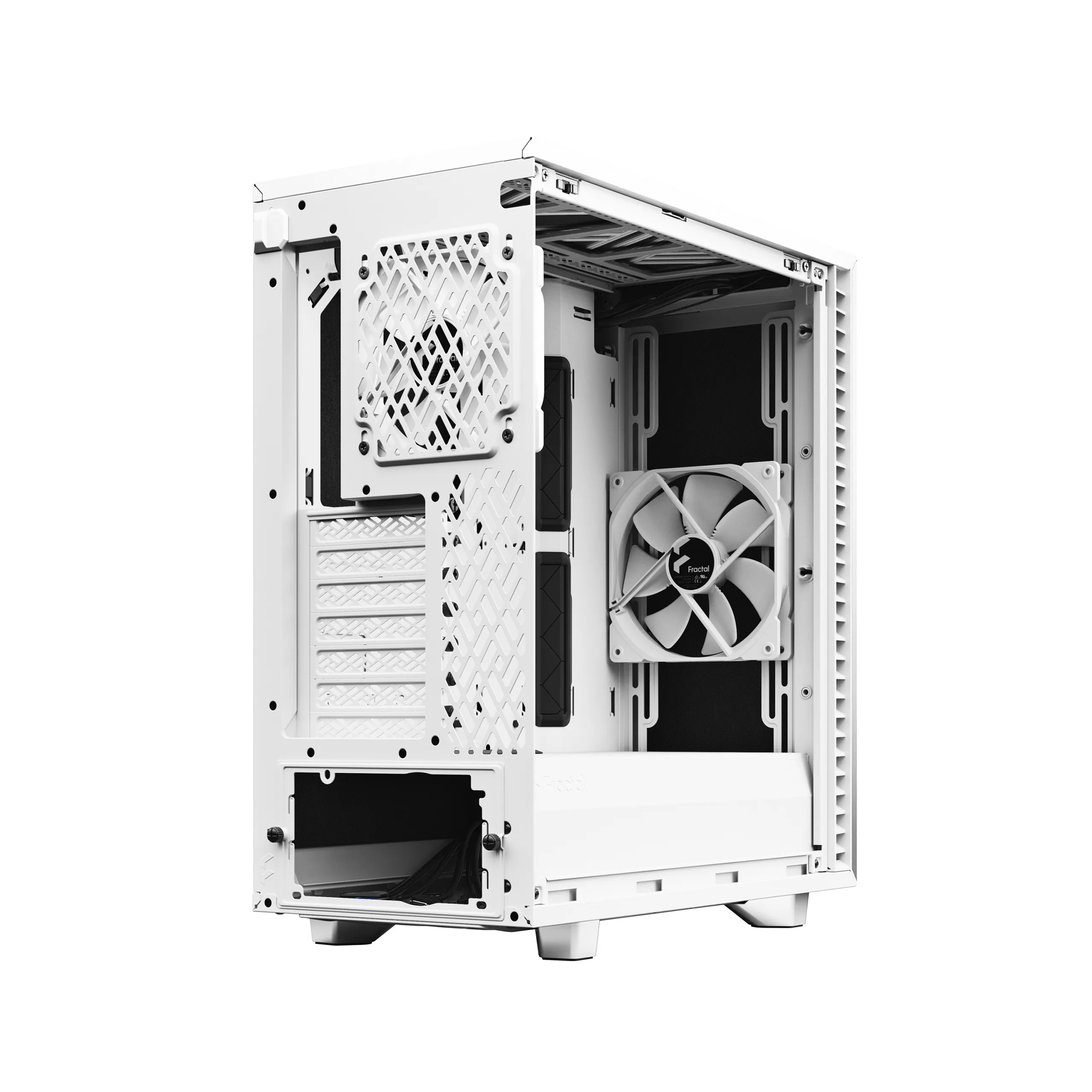 Fractal Design Define 7 Compact - Mid Tower case with window, White / Clear Tint