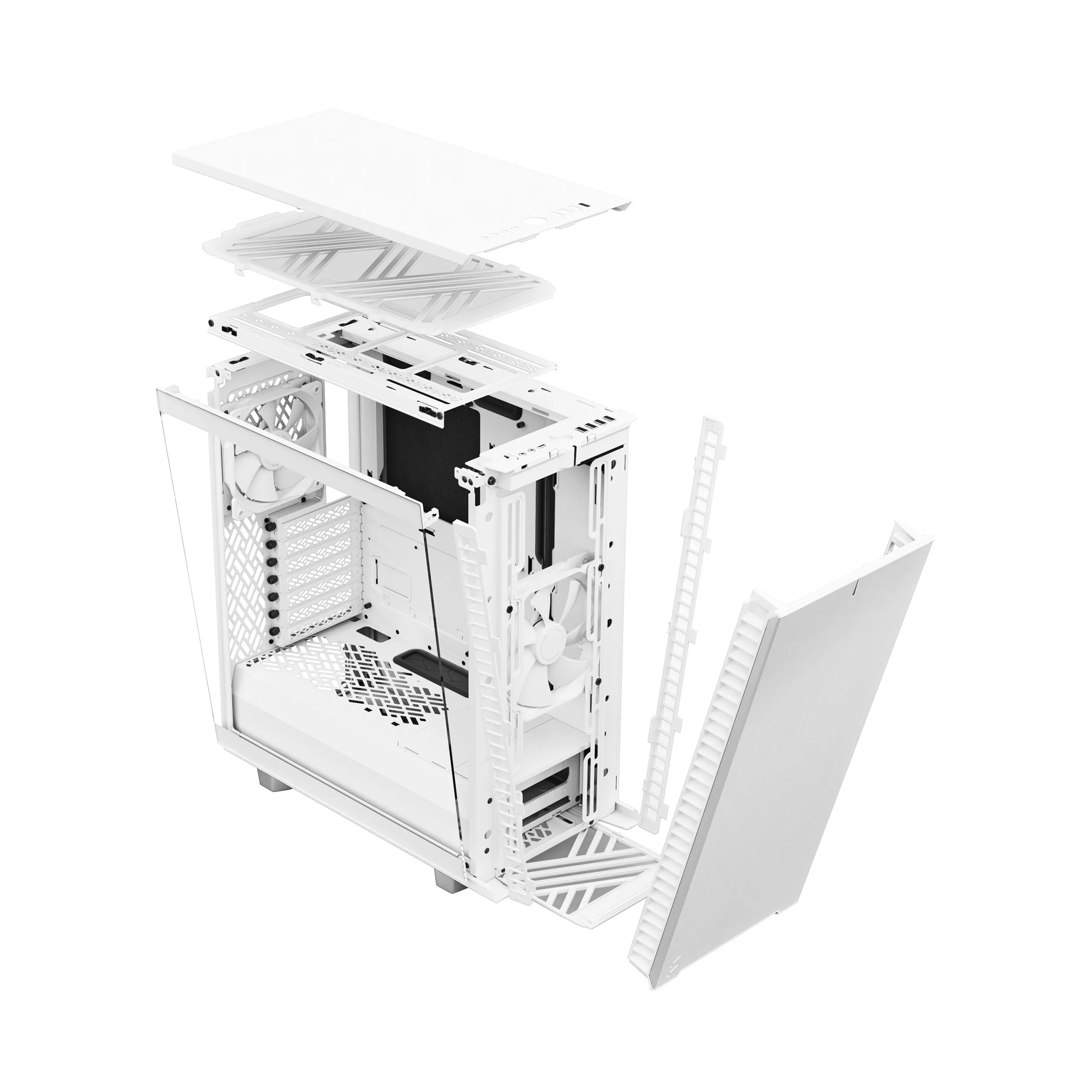 Fractal Design Define 7 Compact - Mid Tower case with window, White / Clear Tint