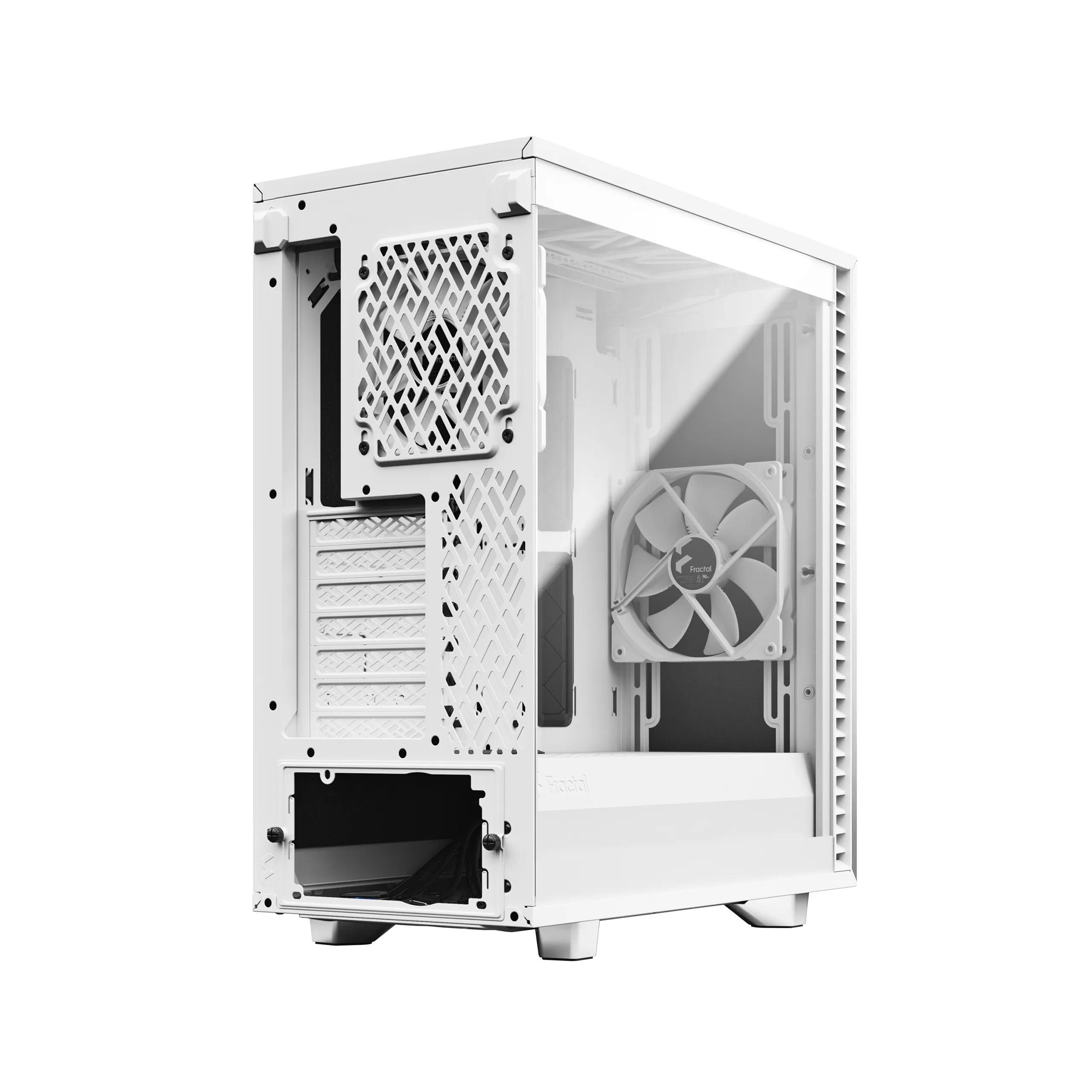 Fractal Design Define 7 Compact - Mid Tower case with window, White / Clear Tint