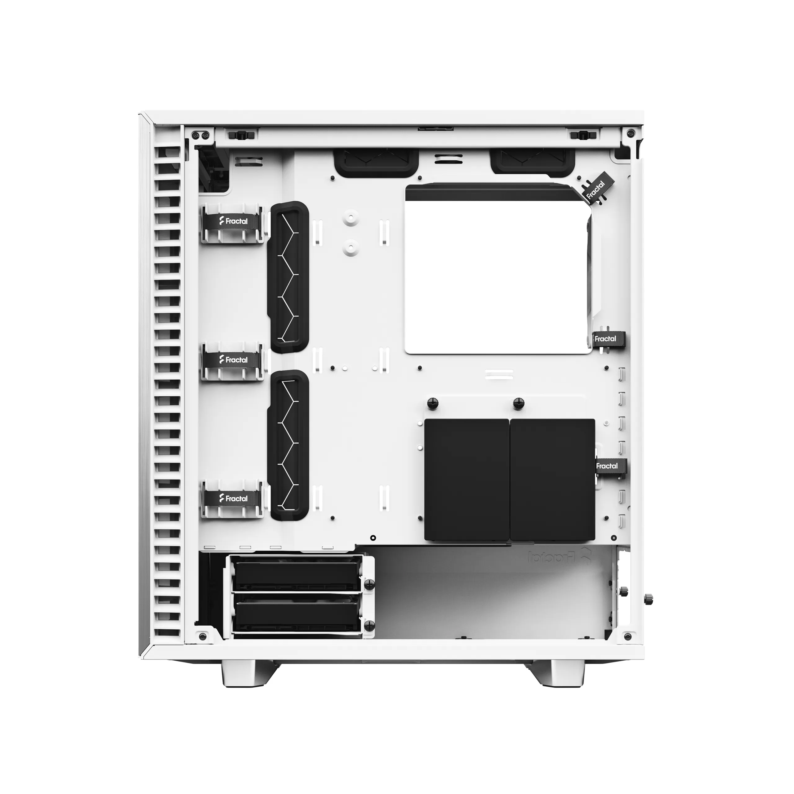 Fractal Design Define 7 Compact - Mid Tower case with window, White / Clear Tint
