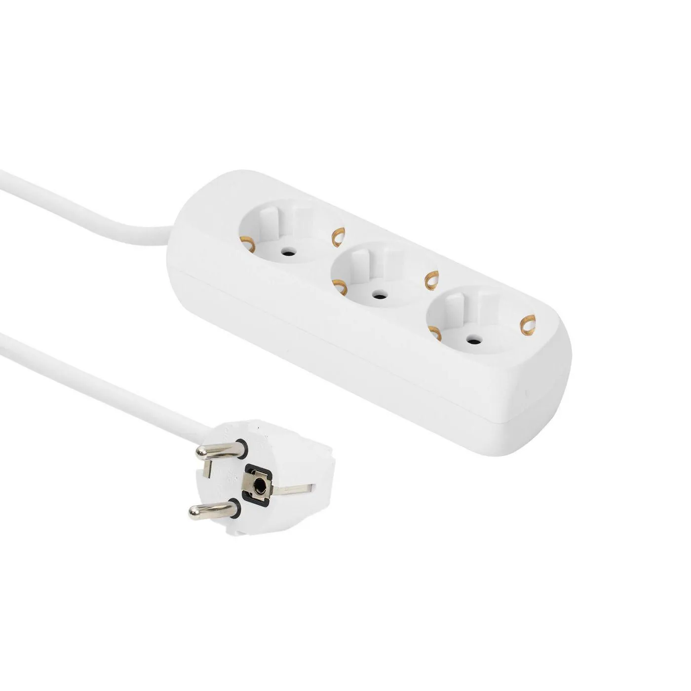 3-WAY SCHUKO SOCKET 3M WHITE