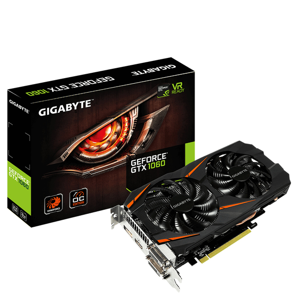 Gigabyte GeForce GTX 1060 Windforce OC 3GB - grafikkort