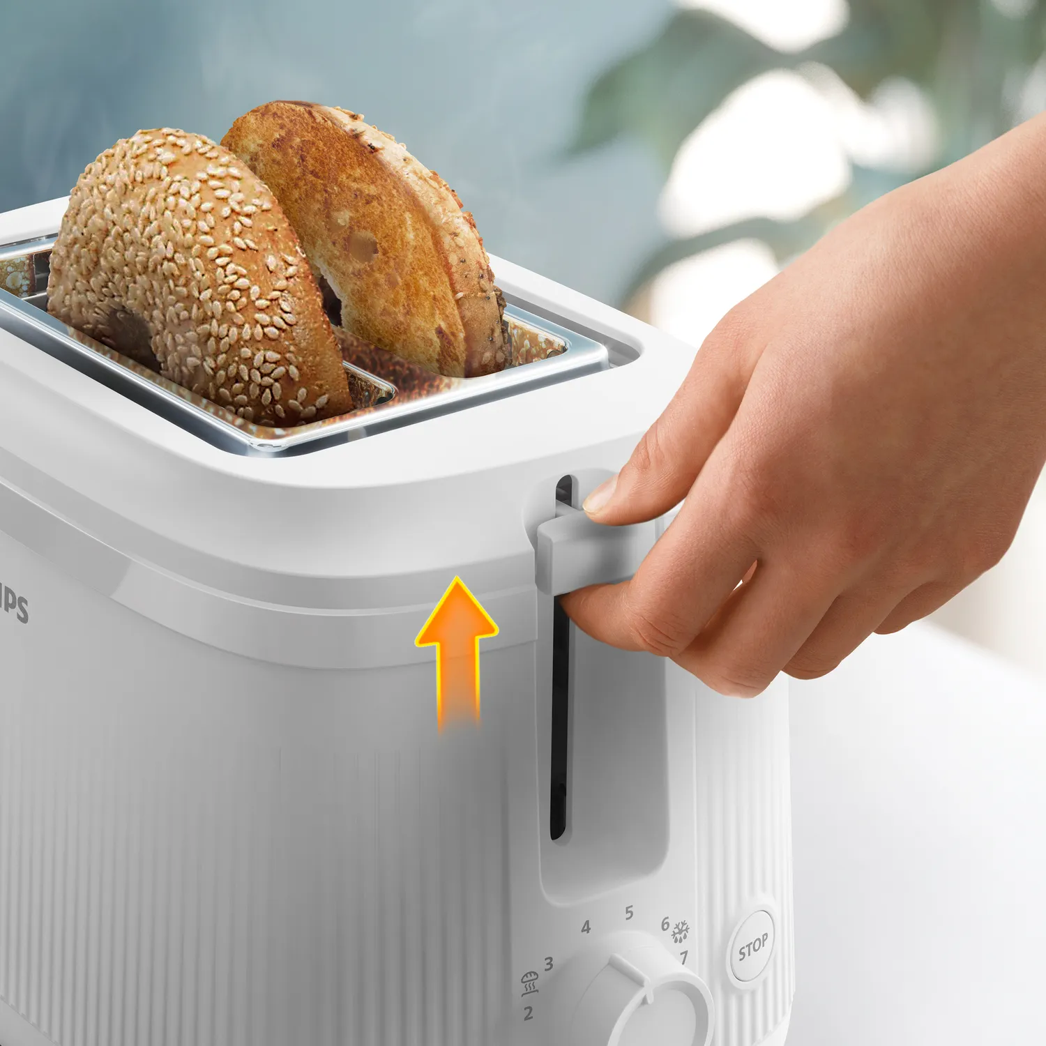 Philips 3000 serien - toaster, 2 slice(s),  Grey