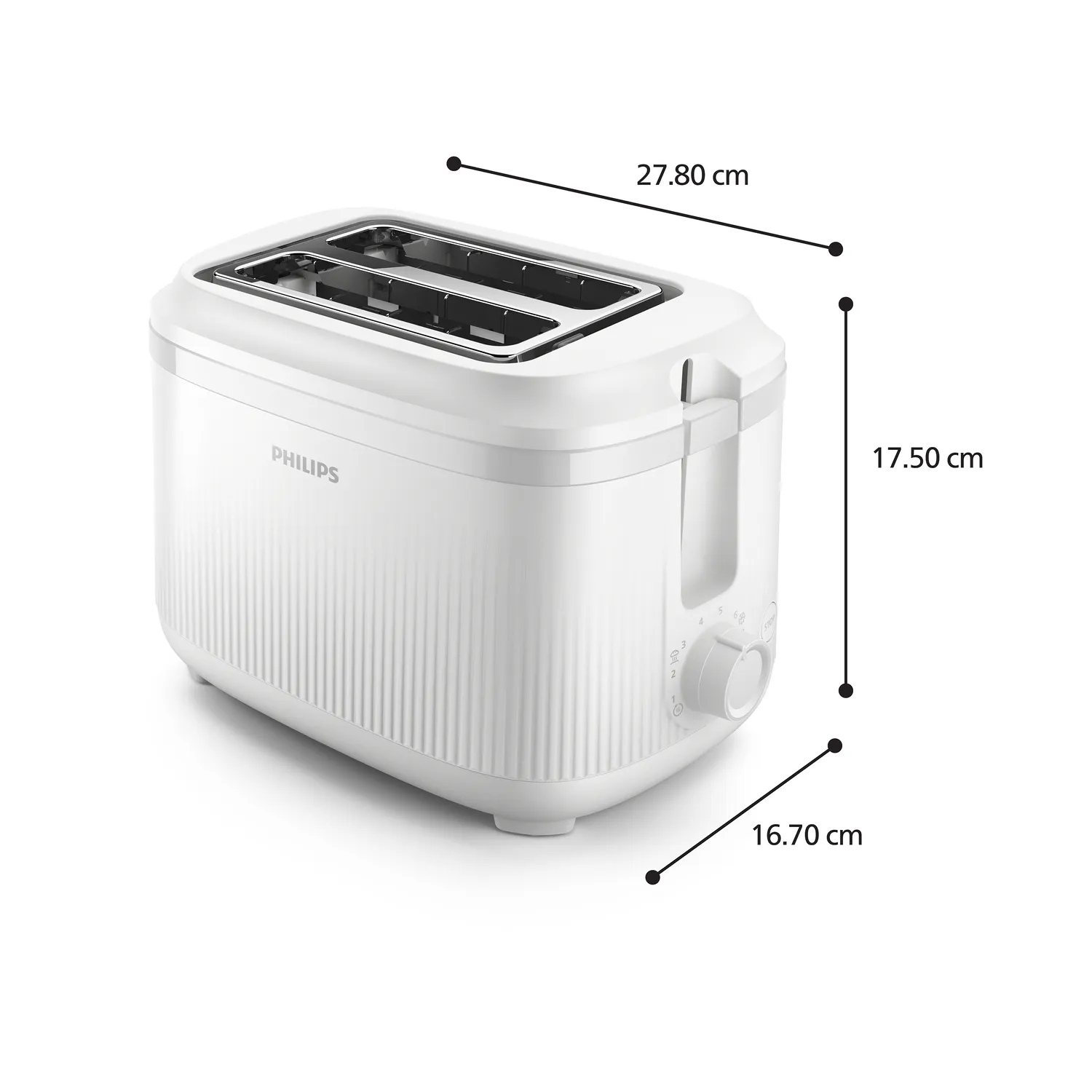 Philips 3000 Series HD2511/00 toaster, 2 slices, White