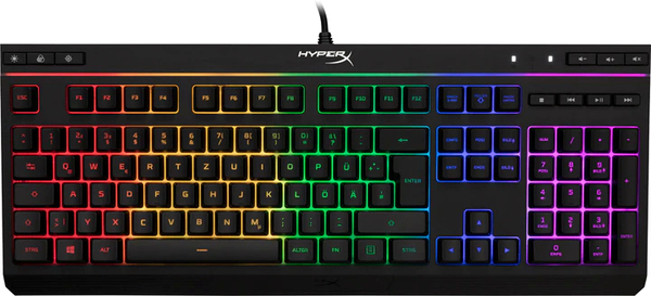 HyperX Alloy Core RGB, Membrane -pelin&auml;pp&auml;imist&ouml;, musta