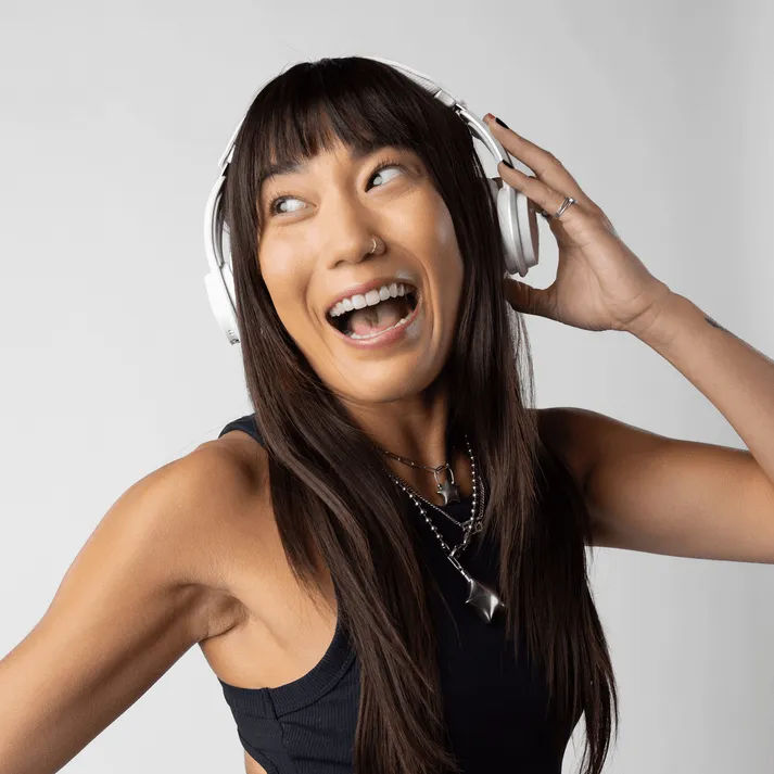 Skullcandy Icon ANC Wireless On-ear Headphones, Bone/Orange