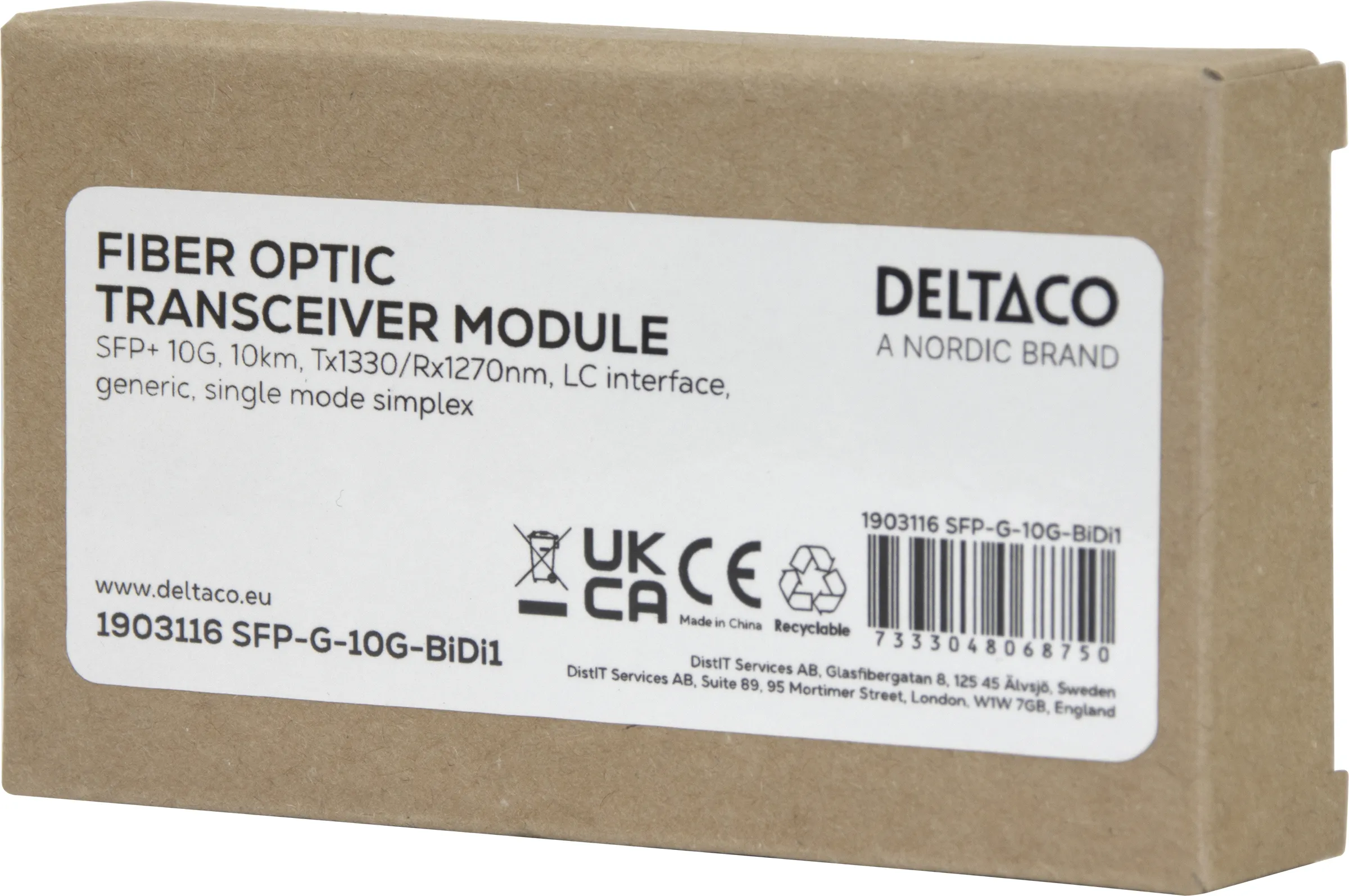 Deltaco OS2 LC 10m fiberkabel