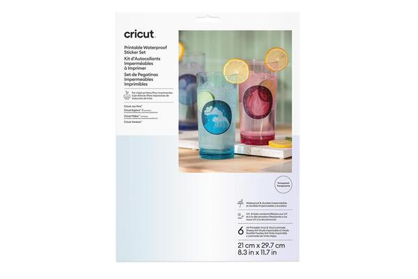 Cricut&reg; Printable Waterproof Sticker Set &ndash; A4 (6 ct)