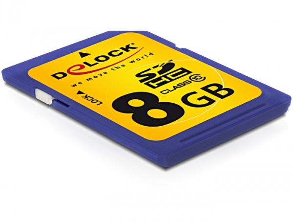 DeLOCK muistikortti,SDHC Class 10, 8GB