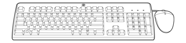 HPE USB BFR mit PVC-freiem Tastatur und Maus Kit (US englisch)