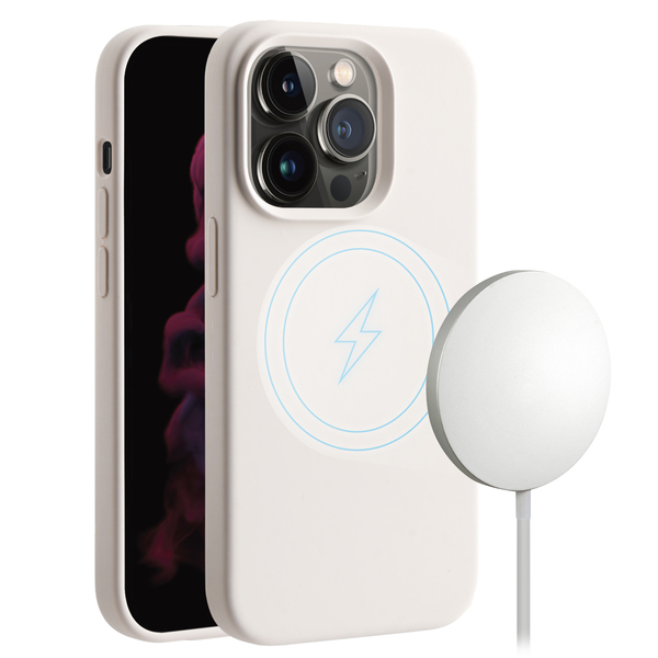 VIVANCO Mag Hype Cover for iPhone 14 Pro, beige