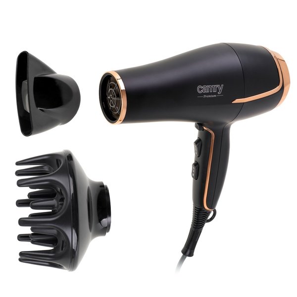 ADLER Camry CR 2255 2000W Hair Dryer, Black/Gold