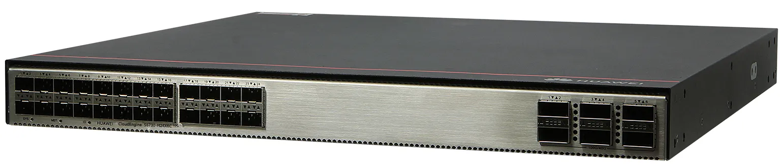 HUAWEI S6730-H24X6C 24x10GE SFP+ ports 6x40GE QSFP28 ports optional license for upgrade to 6x100GE QSFP28 without power module