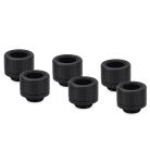 Thermal Grizzly DeltaMate HT14, vattenkylningsanslutning, 6-pack, mattsvart