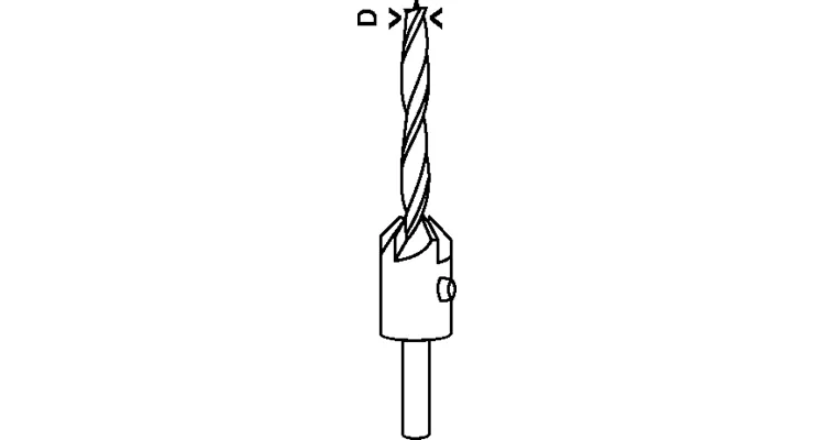 Bosch wood drill with countersink 5x15 - 2608596392