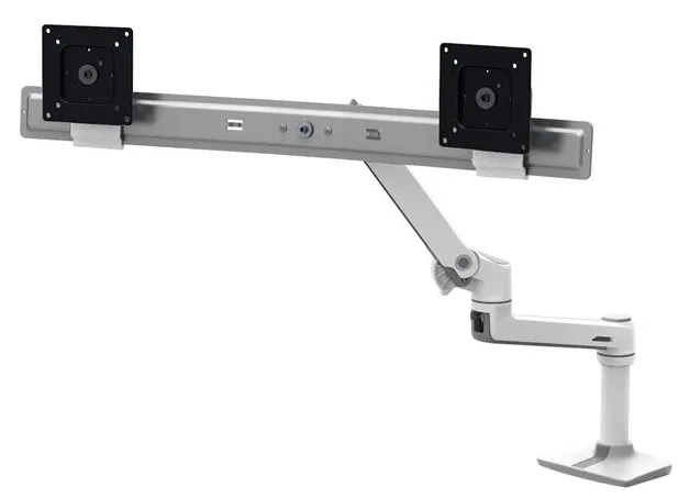 Ergotron LX Dual Direct Arm C-Clamp -  monitor arm, silver, 25&quot;, 2x9kg