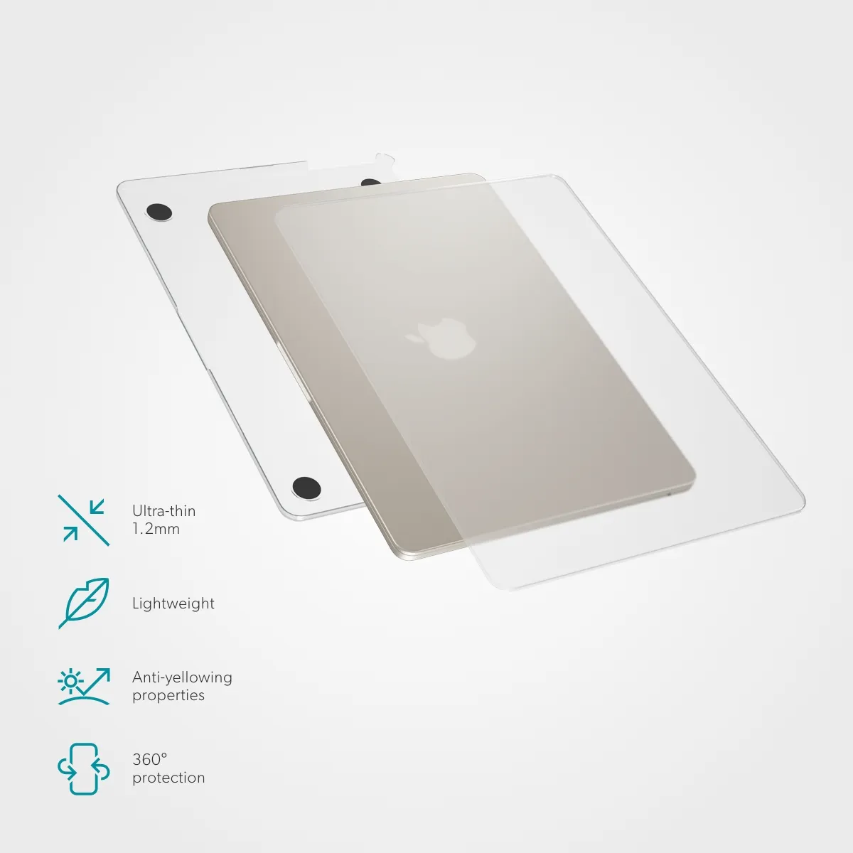 Epico Slim Shell för Macbook Pro M1/M2/M3/M4 16" (A2485/A2780/A2991/A3403/A3186) - matt/transparent