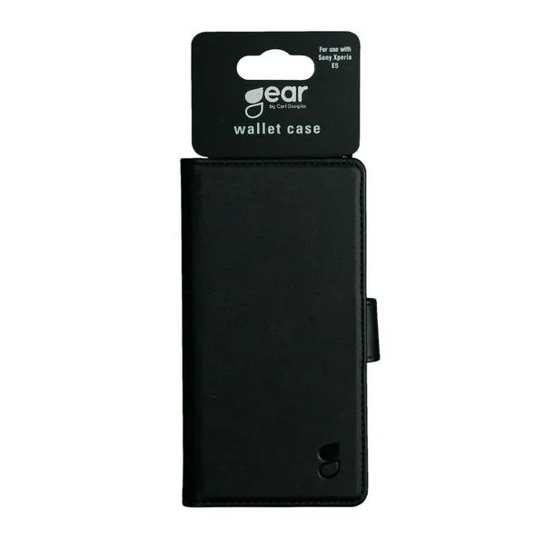 GEAR Wallet, Xperia E5 - plånboksfodral, Svart