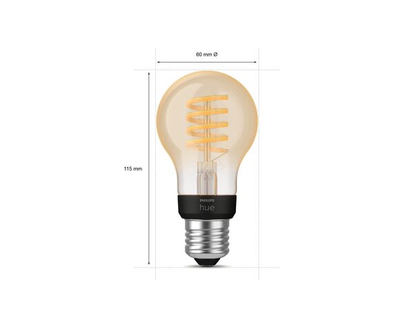 Philips Hue White Ambiance Filament, A60, E27 - smart ljusk&auml;lla