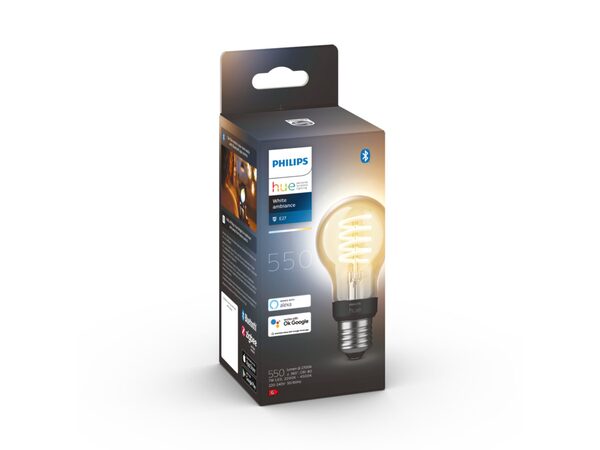 Philips Hue White Ambiance Filament, A60, E27 - smart ljusk&auml;lla