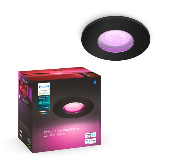 PHILIPS Hue Xamento -upotettava kohdevalaisin musta 1x5.7W GU10 IP44 White and Color Ambiance