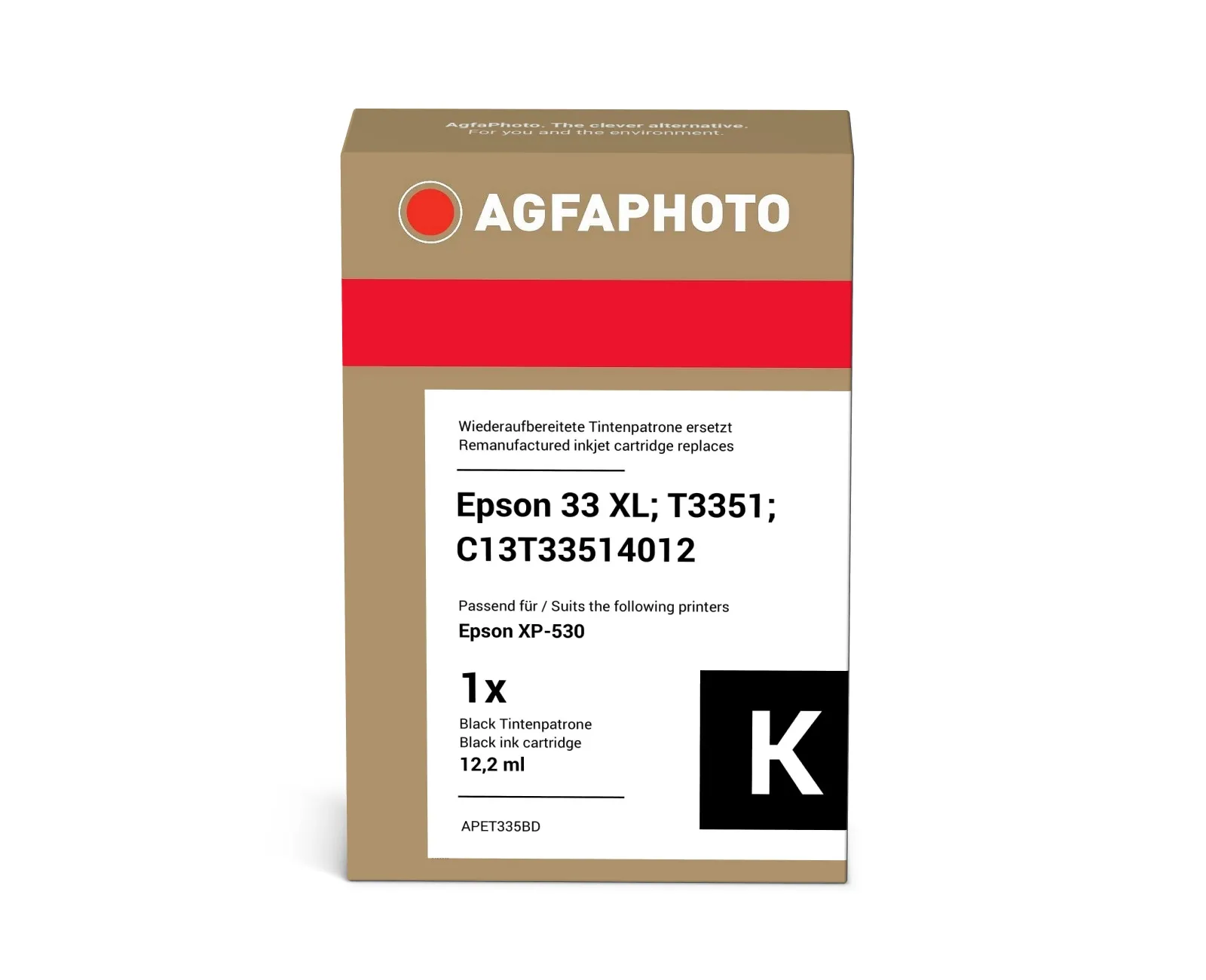 AgfaPhoto APET335BD -mustekasetti, musta