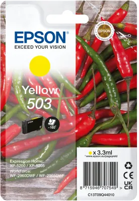 Epson 503 Chillies bl&auml;ckpatron, 3.3 ml, gul