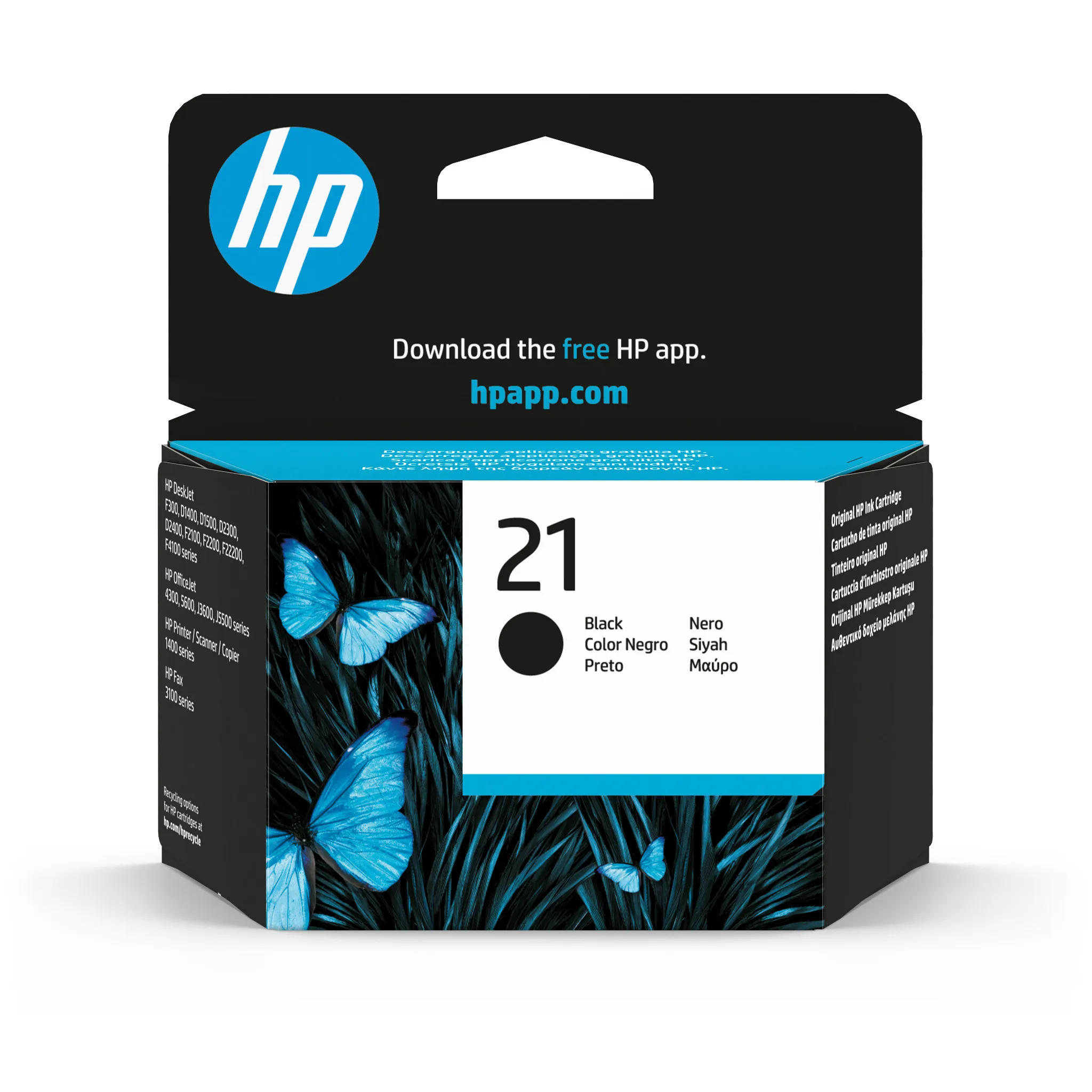 HP 21 ink cartridge, 5 ml, Black