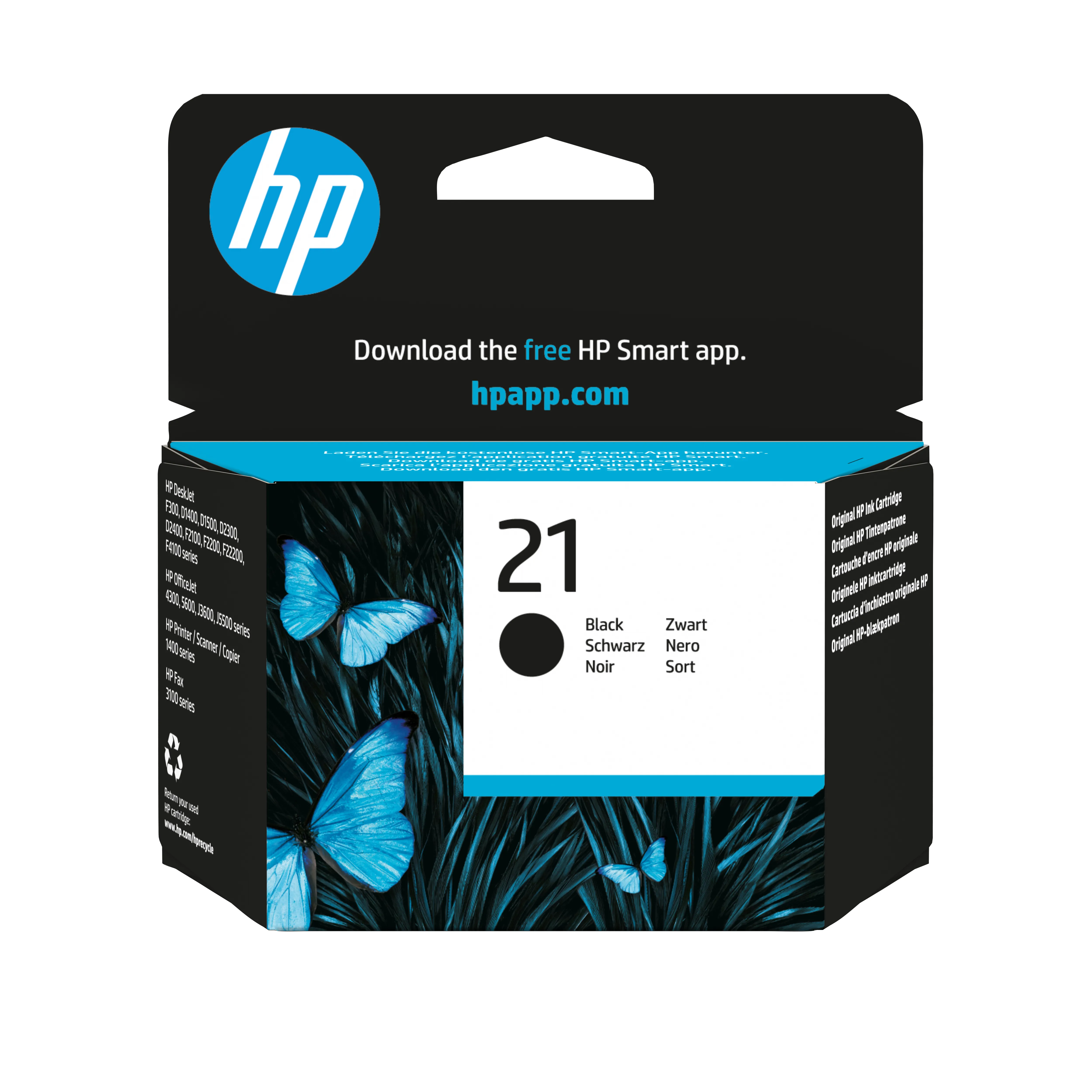 HP 21 ink cartridge, 5 ml, Black