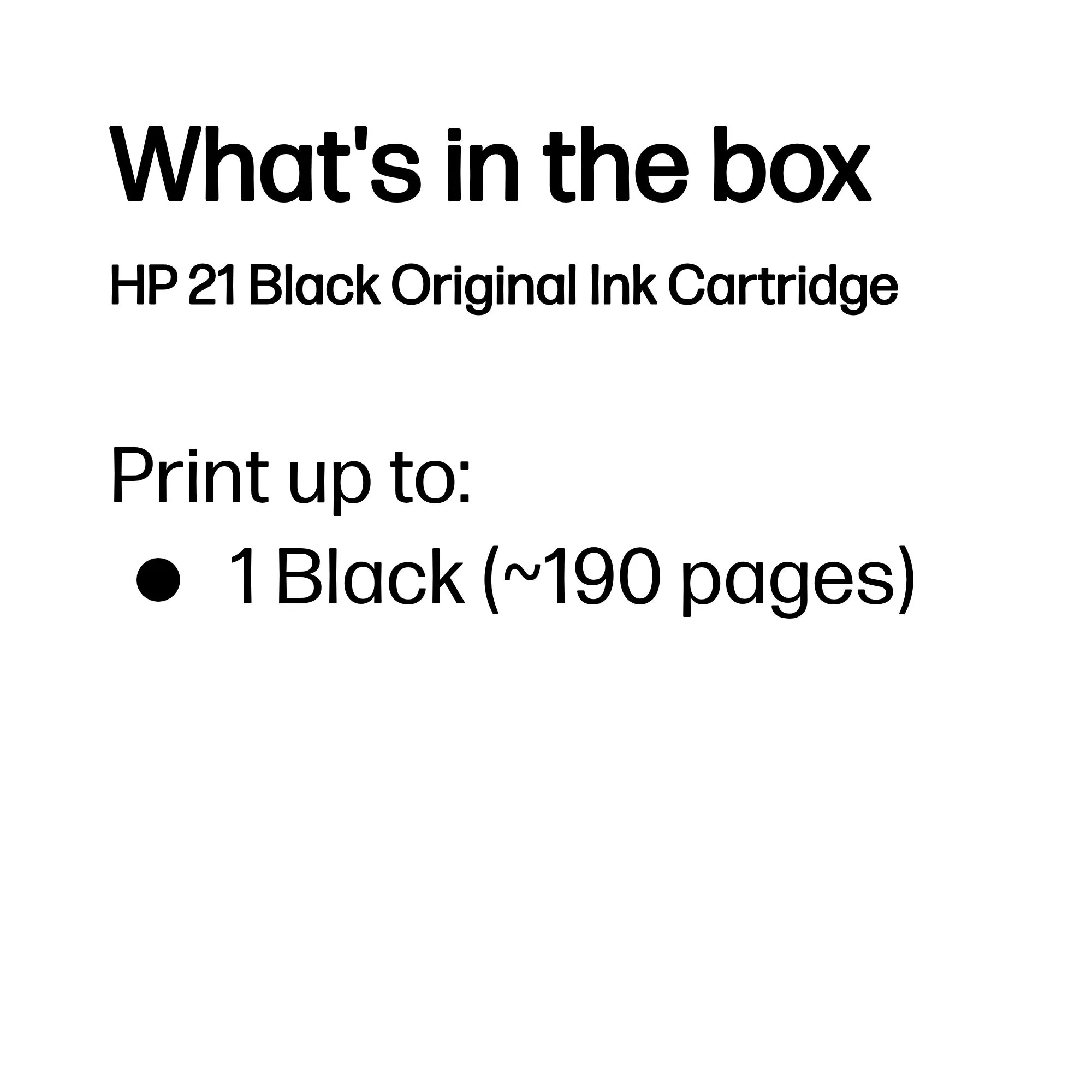 HP 21 ink cartridge, 5 ml, Black